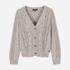 Thursday Island V Neck Cable Knit Cardigan T262mcd134w