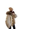 Vêtements rembourrés en coton avec col en fourrure pour femmes surmontent l'hiver nouveaux vêtements rembourrés en coton épaissis chauds veste à capuche à brandebourgs