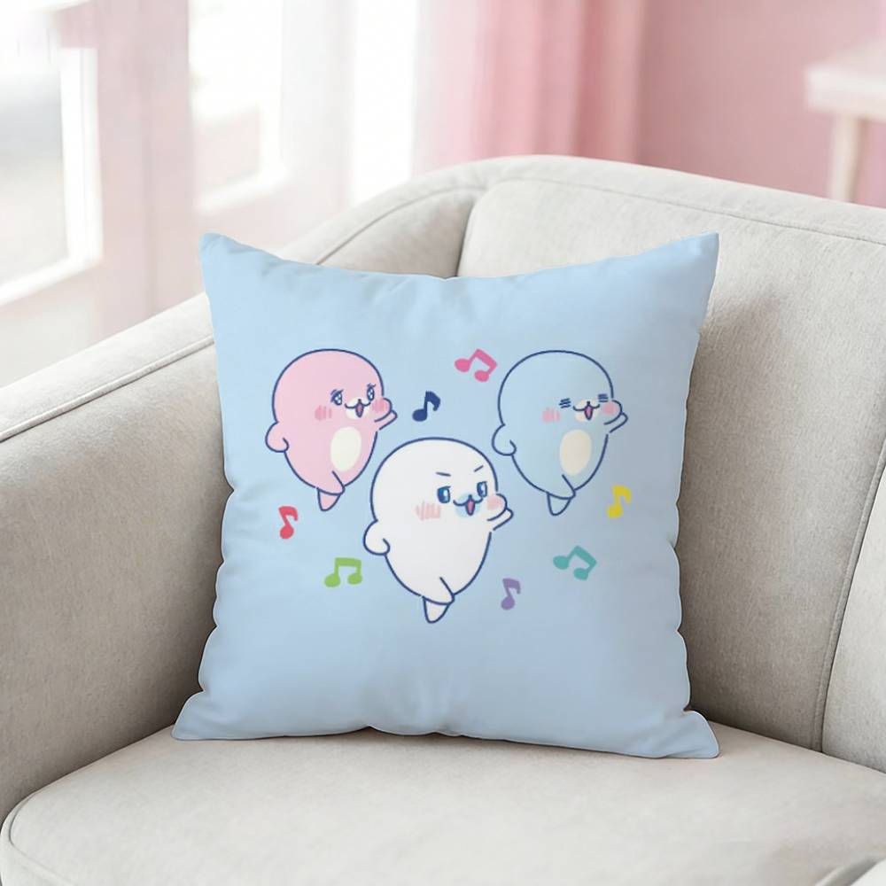 Cute M-Mamegoma Pillow Case For Sofa Living Room Home Office Decor Protective Cover