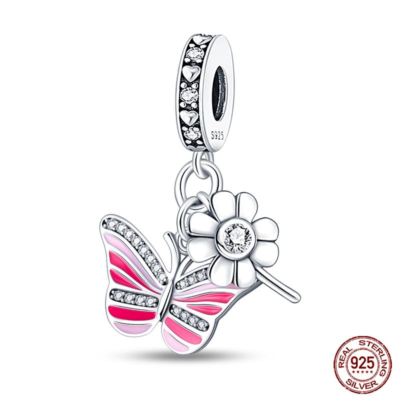 Fashion Copper Lucky Four Leaf Clover Series Charms Beads Fit Qikaola Original Bracelet Fine Diy Birthday Jewelry