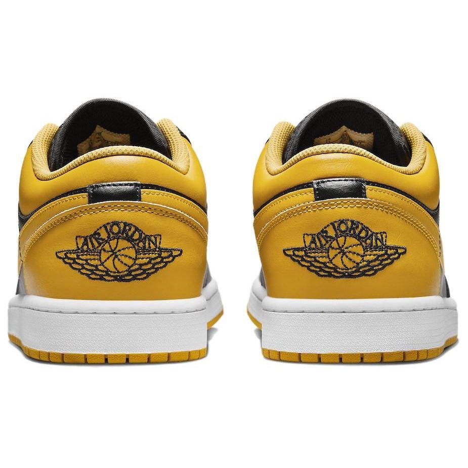 Air Jordan 1 Low Yellow Ochre Men Sneakers Black White 553558-072