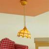 1/12 Scale Dollhouses Chandelier Vintage Gold Ceiling Light for Dollhouses Bedroom and Study Area Scene Display Furniture