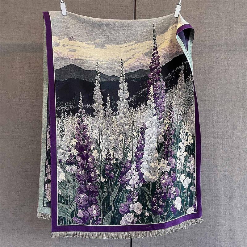 Luxury Winter Women Scarf Imitation Cashmere Thicken Warm Shawl Pashmina Scarves Female Wrap Blanket Ladies Foulard