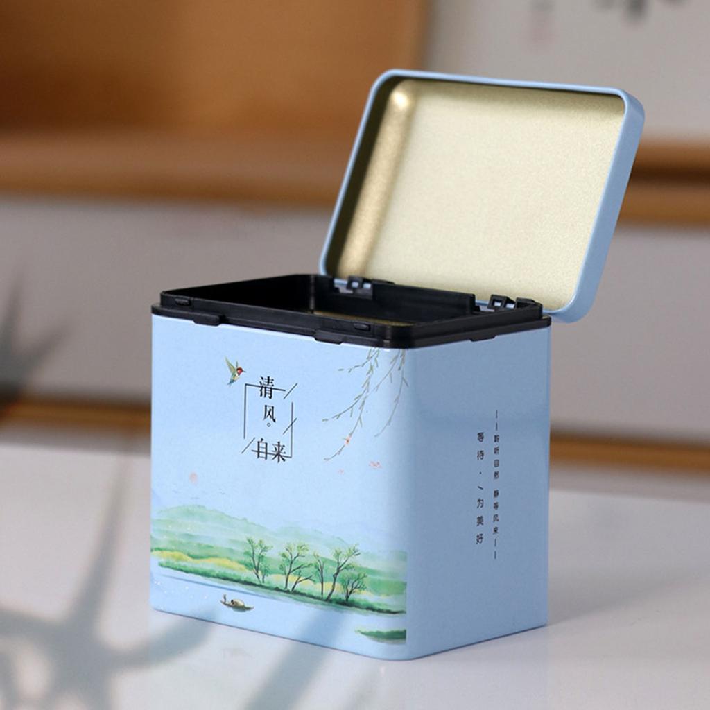Tea Storage Container Tea Tin Japanese Style Tea Storage Jar for Tea Coffee Candy Chocolate Sugar Spices 4 Styles Choose