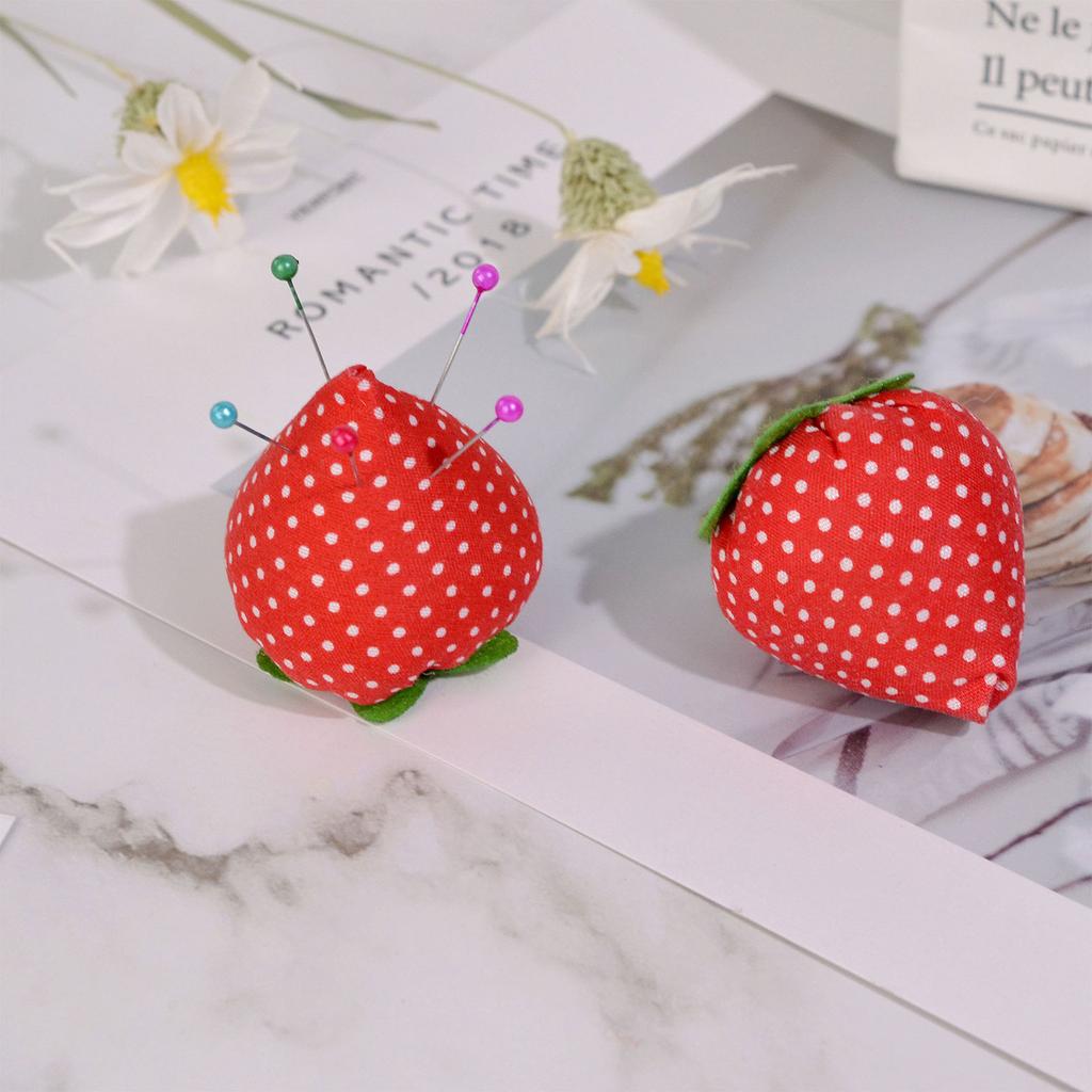 Needle Pin Cushion Stitch Sewing Pin Storage Holder Cushion Sewing Tools Cute Sewing Pin Cushion with Strawberry Shaped