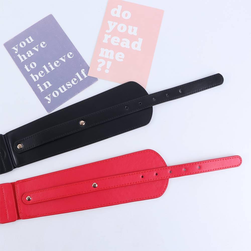 Dress Buckle Party Imitation Leather Camel Women Waistband Dress Waistband Solid Color Wide Belt