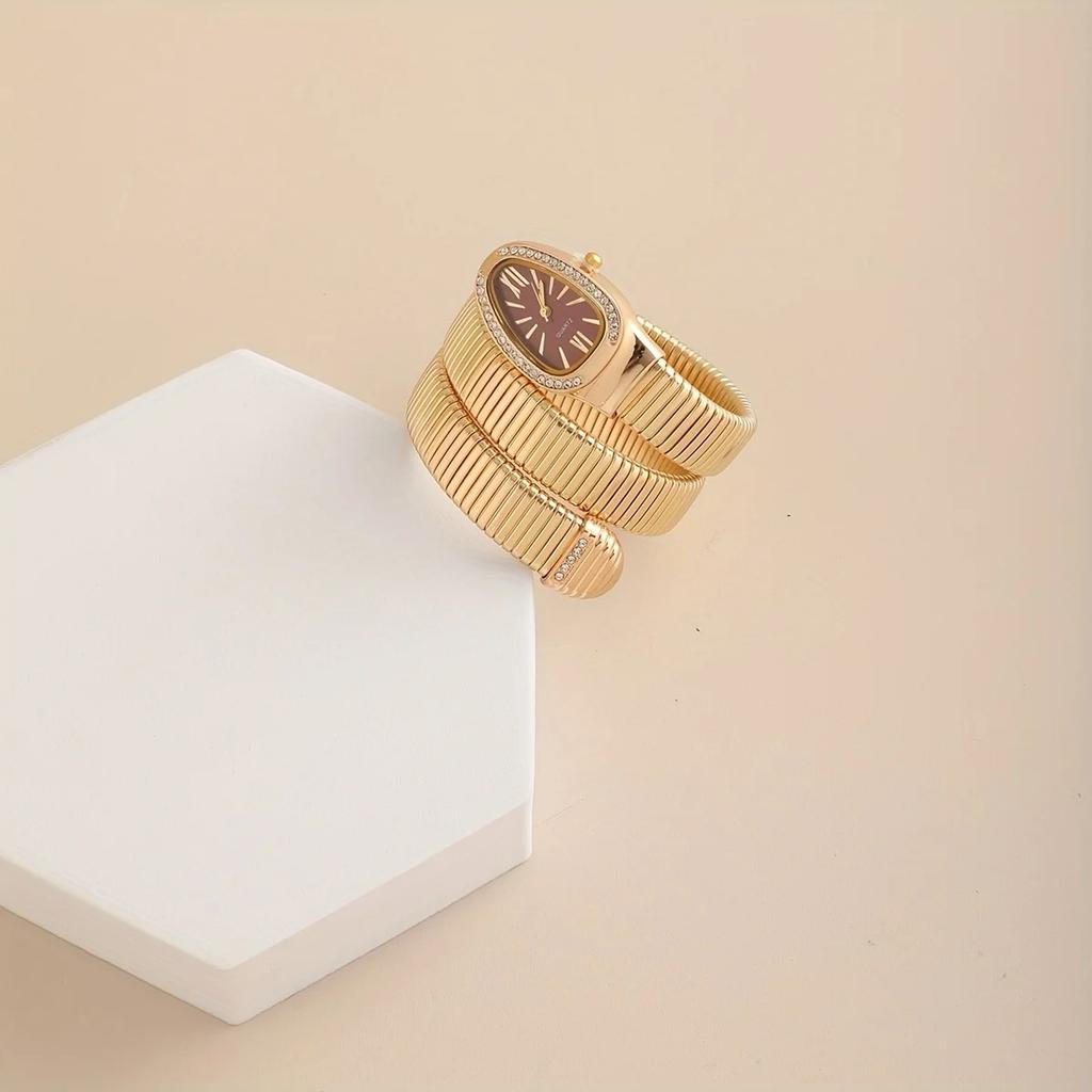 1pc-Luxury Ladies Quartz Watch Fashion Gold Ladies Watches Clock High-quality Stainless Steel Bracelet Wristwatch Gifts