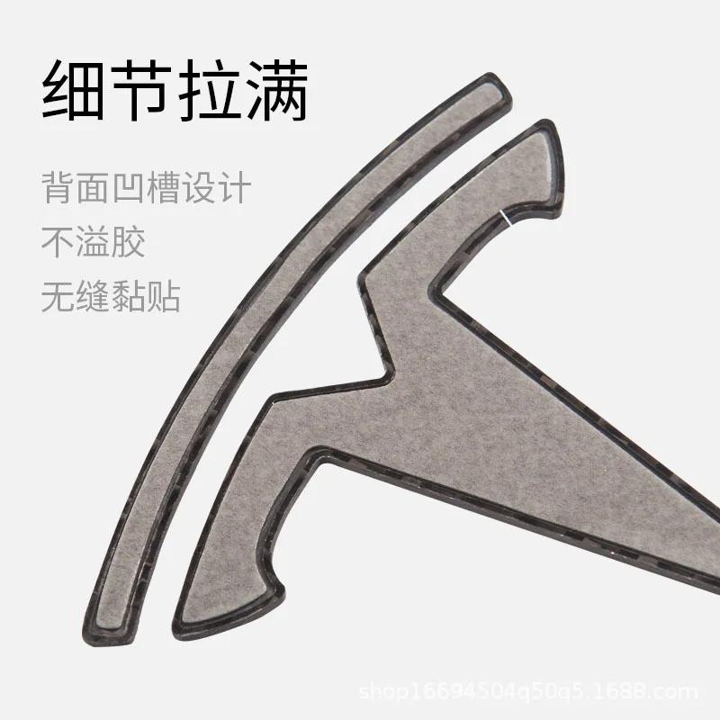 QPVH8 For Tesla Model3 Y X S Highland Logo Sticker True Carbon Fiber Spacex Elon Musk Letter Car Stickers Exterior Accessories