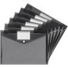 Tamaki 6 Pack Plastic Envelopes Poly Envelopes, Clear Document Folders Plastic File Folders for Home Work Office Organization, Letter Size/A4