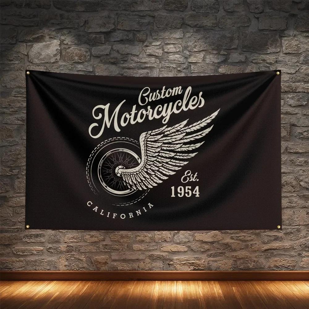 Motorradflagge - Polyester Digitaldruck Klassisches Moto-Banner
