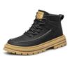Designer Brand Men's Elevated Shoes Personalized Genuine Leather Boots Men's Outdoor Work Wear Boots Winter High Top Shoes