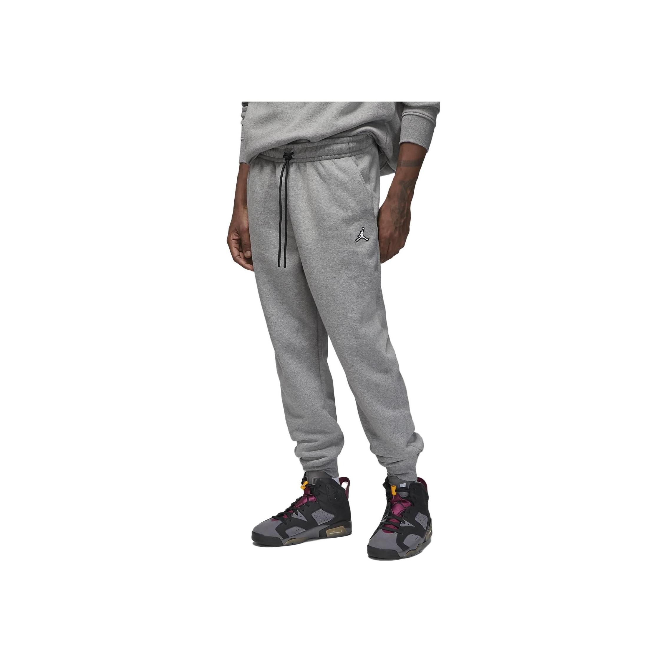 

Jordan Спортивные брюки с высокой талией и завязками на шнурке с логотипом, мужские низы, серые DQ7340-091 XL