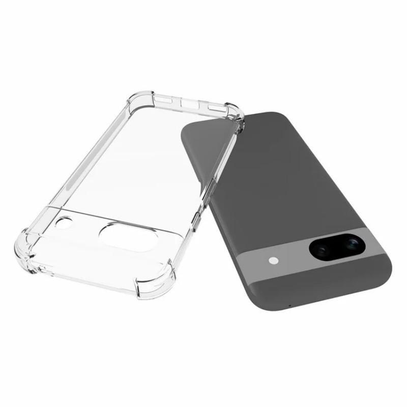 For Google Pixel 8a Clear TPU Case WANLONFENG TM Series 2.0mm Phone Back Cover