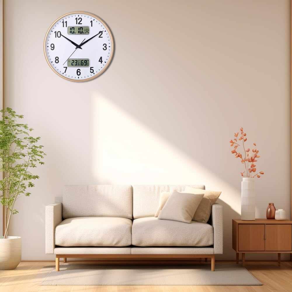 Analog Wall Clock Continuous Second Hand