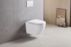 Wall-hung toilet bowl pureline fluxa tornado 53.5x36 cm with thick W/O seat white