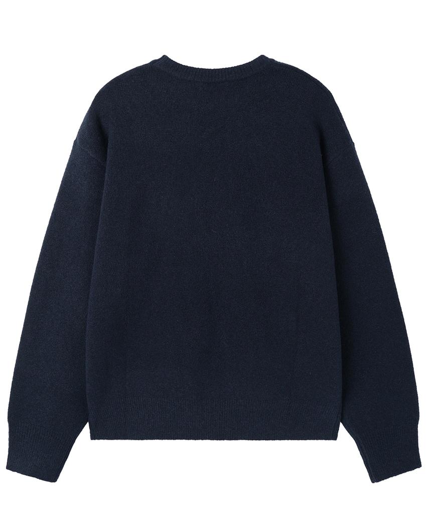 OHY Wavy Logo Knit - Navy