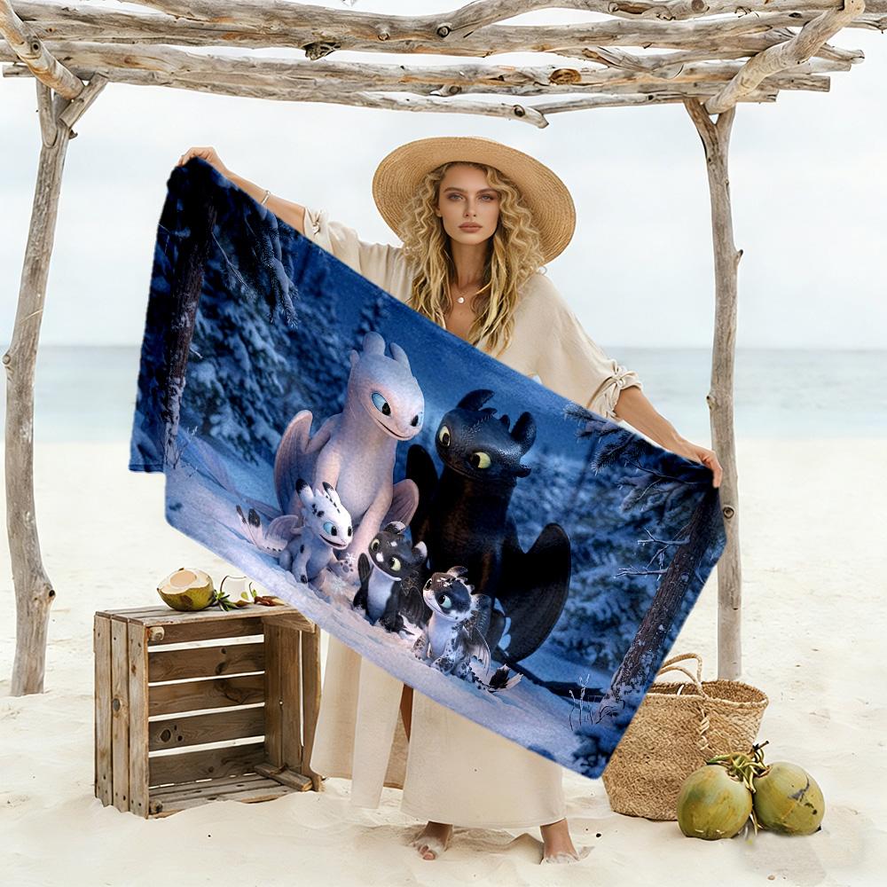 How Train Dragon6 Beach Towel Super Soft Microfiber Quickdry Fabric Comfortable Lightweight