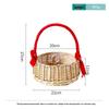 Willow Woven Princess Handbag: Floral Basket, Wedding Gift, and Pastoral Flower Arrangement Souvenir
