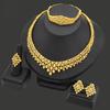 2026 Dubai 24K Gold Bridal Wedding Necklace Earrings Ring Bracelet Indian Women's Jewelry Set Women's Style