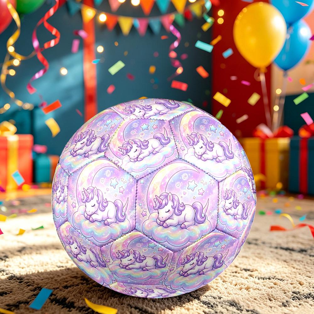 1 Pallone da Calcio a Tema Unicorn Dreams, Taglia 5, Materiale PVC Leggero, Pallone da Calcio per Allenamento all'Aperto Regalo. q6224