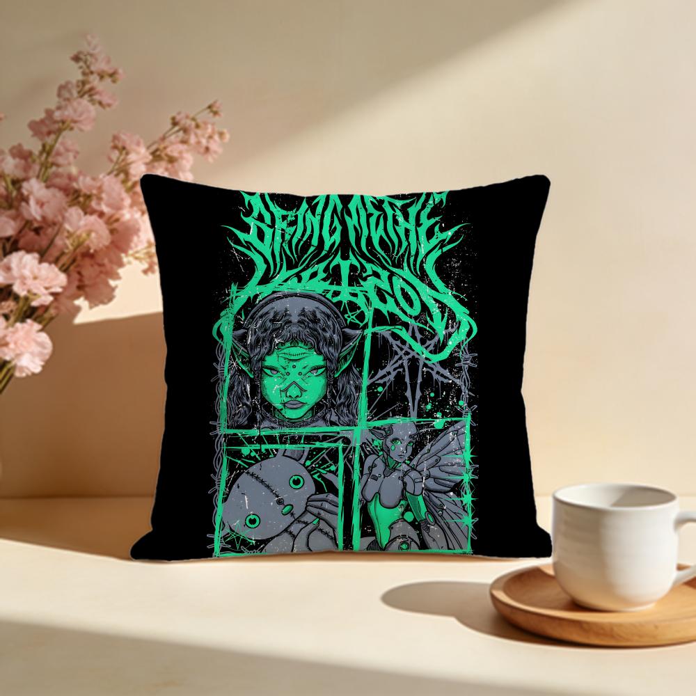 Fashion BBring Me The Horizoner Cushion Cover Stylish Washable Pillow Cover Ideal for Couch Bedroom Car Decoration