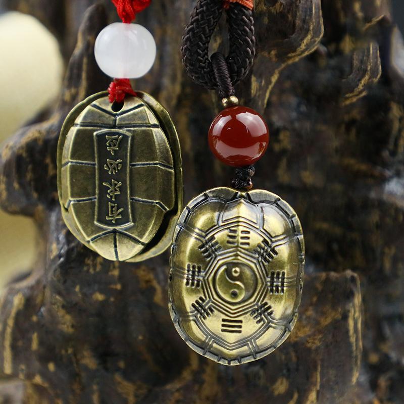 Turtle Shell Pendant Fortune Divination Game Props Copper Coins Crafts Wealth Zinc Alloy Ornament Decor Chinese Telling