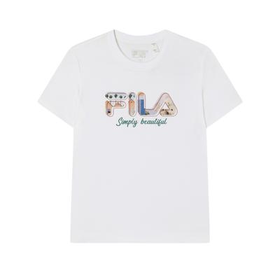 T-shirt à manches courtes avec logo Heritage pour femme Hauts Blanc F11W428110FWT