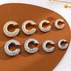 Crystal C Shape Ear Cuff Copper Gold Jewelry Simple Ear Buckle  Travel