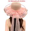 Trendy Large Brimmed Sun Hat for Women Girl With Decorative Lace Bowknot Soft Breathable Straw Hat For Various Occasion  Pink