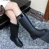 Botas de Lluvia Impermeables de Caña Alta para Mujer - Antideslizantes para Exteriores, Estilo Martin, Adecuadas para Nieve y Montar en Motocicleta