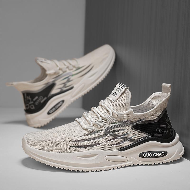 New Men Running Shoes Male Sneakers Anti-slip Breathable Men's Walking Shoes Lace Up Soft Casual Shoes Lightweight Gray