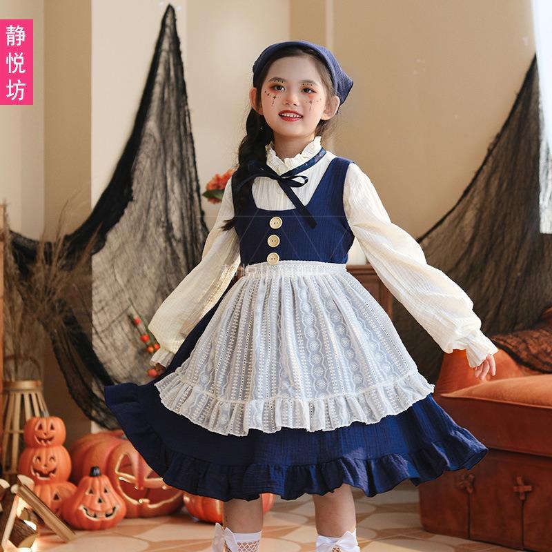 Match Girl Maid Dress Halloween Children's Costume Alice Pastoral Dress Performance Costume