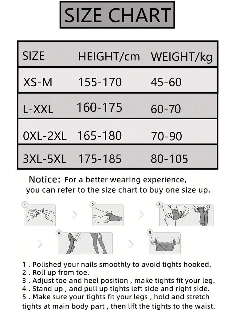 A pair of women's plus-size skintight fashion pantyhose