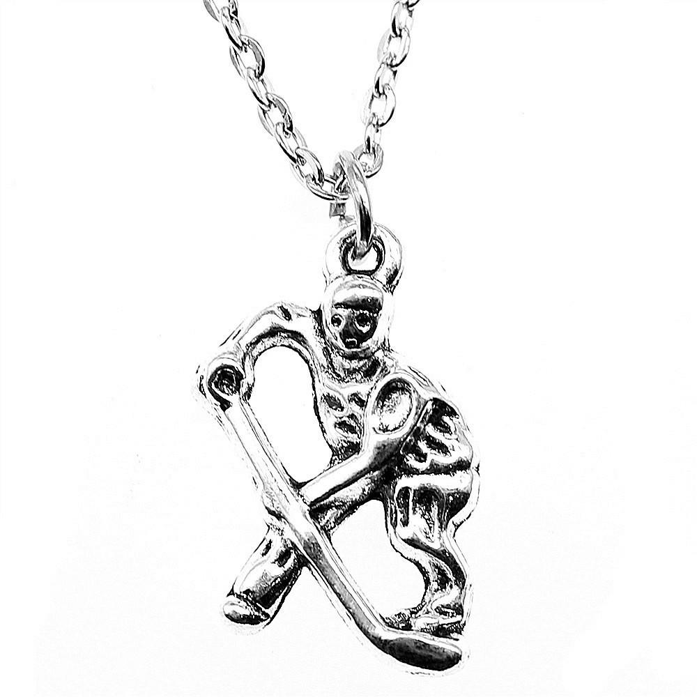 Athlete Charm Necklace Sports Adventure Pendant For Men Outdoor Enthusiast Jewelry 43cm Chain