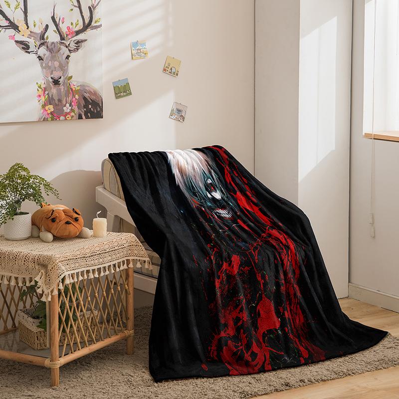 Cartoon Tokyo Ghoul Series Double Sided Flannel 3D Digital Printing Blanket Cover
