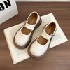 Met rok rond hoofd Japanse jk kleine leren schoenen dames herfst 2025 nieuwe dikgezoolde Mary Jane Franse retro enkele schoenen