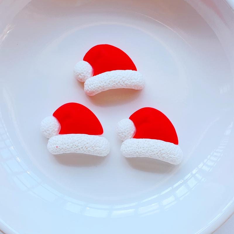 10 Stück Neue Niedliche Weihnachts-Serie Flache Rückseite Harz Cabochons Scrapbooking DIY Schmuck Handwerk Dekoration Zubehör