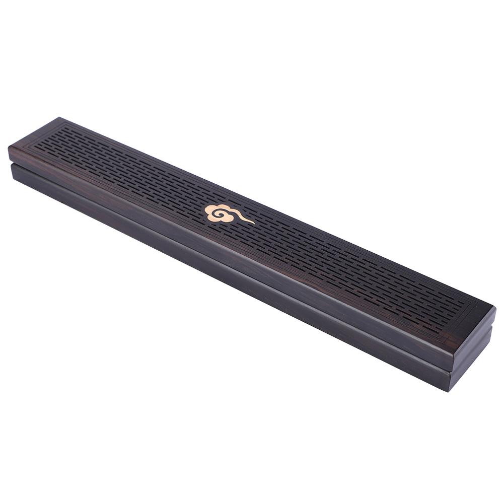 Ebenholz Linie Räucherstäbchen Holz Räucherstäbchen Buddhistisches Utensil Liegende Räucherstäbchenbox(# 1)