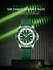 CURREN 8448 Unisex Waterproof Round Watch with Rubber Strap - Suitable for Men and Women