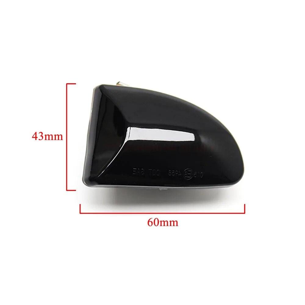 2 buc. lentile afumate chihlimbar LED lumini de semnalizare laterale dinamice de marcare pentru Smart Fortwo 451 MK1 & MKII 2007-2015