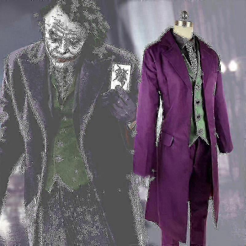 Halloween Herren Film The Dark Knight Joker Kostüm Lila Jacke Komplette Sets