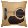 Home Decor Pop Band Cushion Cover Black Guitar Music Pillowcase Retro Speaker Piano Rock White