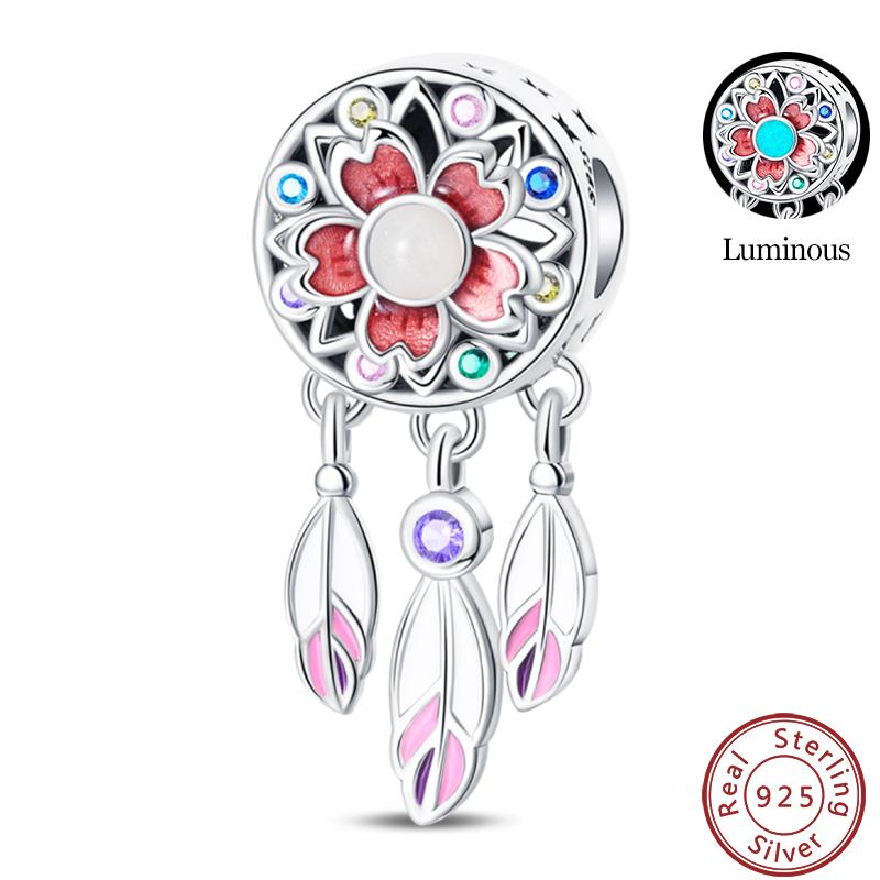 100% Copper Crescent Circular Dreamcatcher Net Lucky Blessing Series Charms Beads 3Mm Diy Fine Jewelry Making