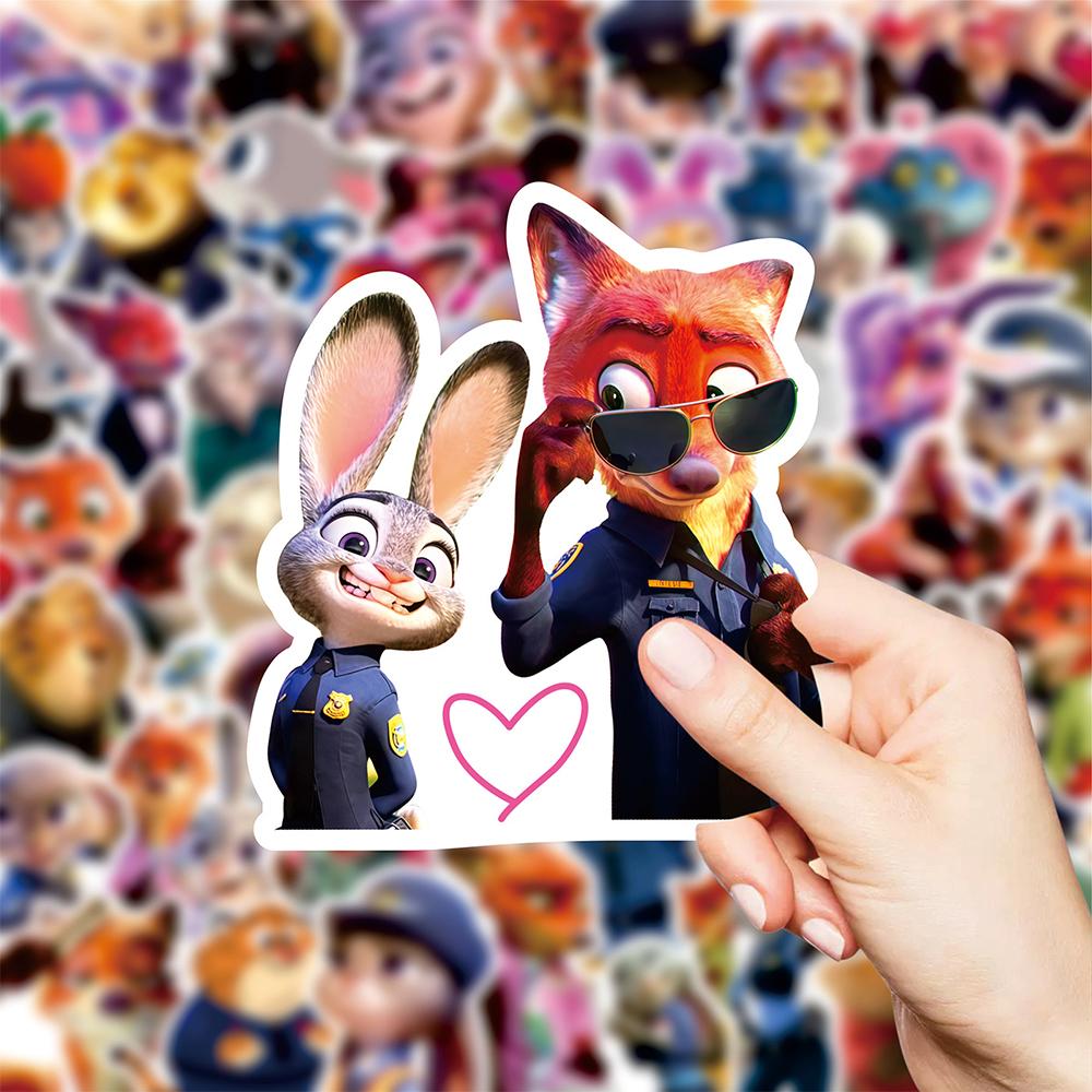 

85pcs Zootopia 2 Anime Judy Nick Stickers Humorous Cartoon Movie Decals Water Bottle Notebook Phone Adorable Sticker Decor