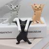 5pcs Dancing Cat Pen Holder Stand PVC Mini Desk Decor Cute Anime Figures Office Stationery Organizer for Students Gift