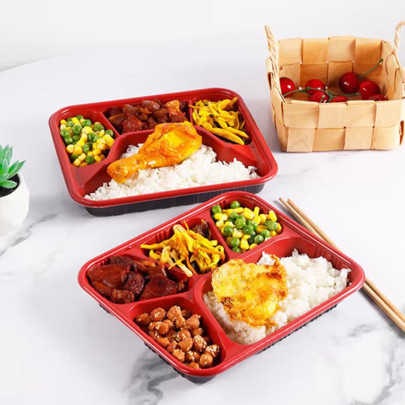 Xinyunfa 1000ml Disposable 4-Compartment Lunch Box