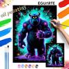 Monsters Inc Sulley Oil Paint by Numbers Painting Kit Hand Painted Home Decor Gift