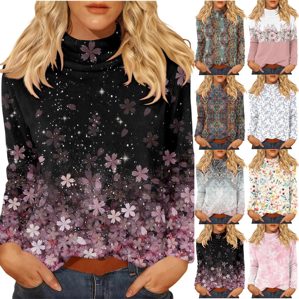 Women's Daily Casual Long Sleeve Mid Collar Top