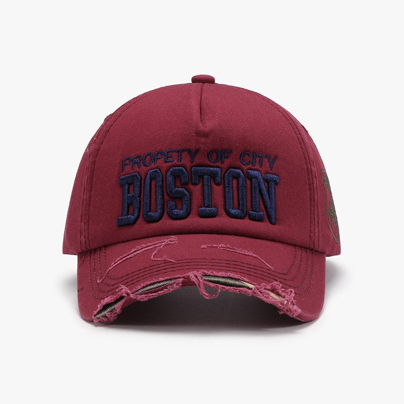 

Женская бейсболка Весна Лето Мягкая кепка с вышивкой BOSTON сбоку и дышащим дизайном Защита от солнца Кепка-утка