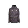 Juve Windbreakr Juventus Soccer/Football Training Sports Hooded Logo Jacket Black Men's GR2901